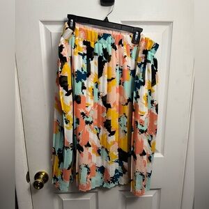 Ava &‎ Viv Multicolor Abstract Skater Skirt